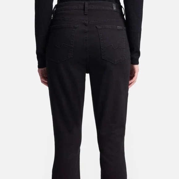 7 For All Mankind Ankle Skinny Gwenevere Black Jeans - Size 29 - Picture 3 of 11